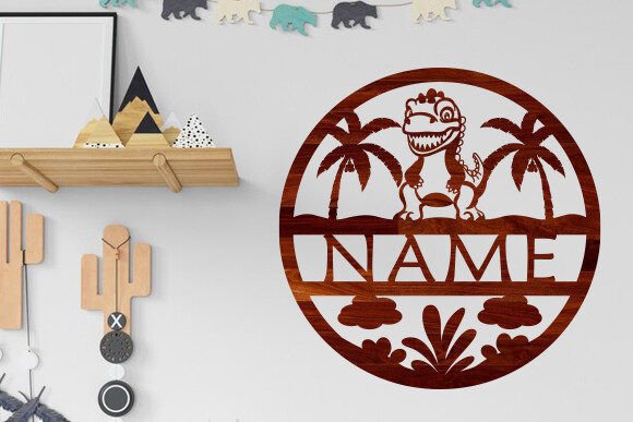 Download Nursery Dinosaur Name Sign Laser Cut Svg - Sign Collection