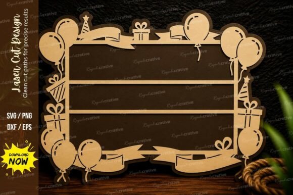 Download Birthday Celebration Name Sign Laser Cut - Sign Collection
