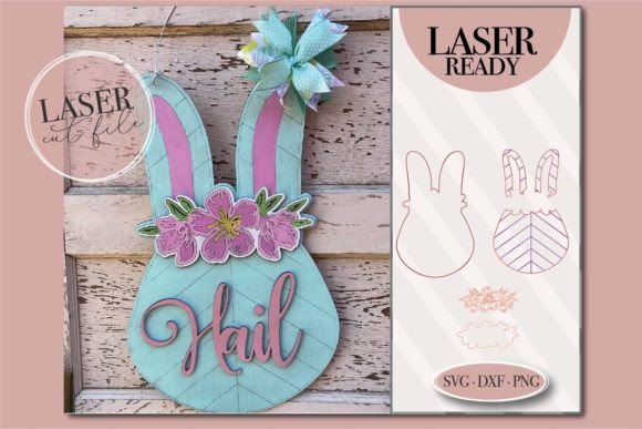 Download Easter Bunny Sign Laser SVG - Sign Collection