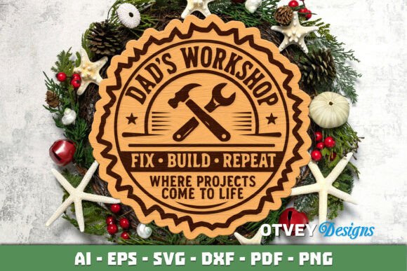 Download Wooden Dad's Garage Sign Lasercut - Sign Collection