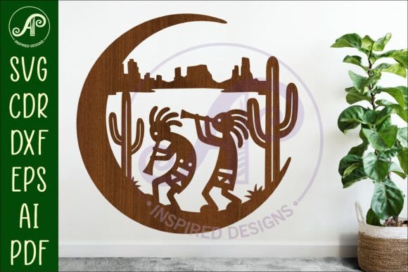 Download Crescent Moon Kokopelli Wall Sign - Sign Collection