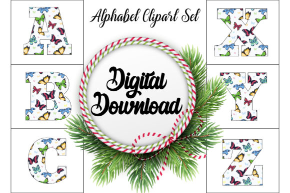 Download Butterfly Alphabet Clipart Design Set - Sign Collection