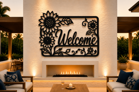 Download Welcome Sign Wall Art SVG Laser Cut File - Wall art svg Collection