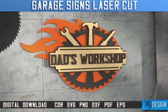Download Garage Sign Laser Cut|Mechanic|Man Cave - Sign Collection