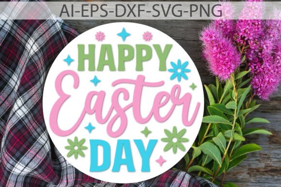 Download Happy Easter Day Round Sign Design - Sign Collection