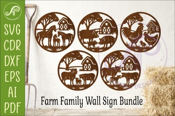 Download Farm Animal Wall Sign Bundle SVG, Laser - Sign Collection
