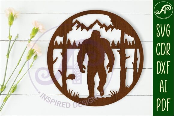 Download Bigfoot Yeti Wall Art Sign, SVG File - Sign Collection