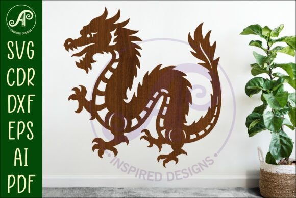 Download Chinese Dragon Wall Art Sign, SVG File 3 - Sign Collection