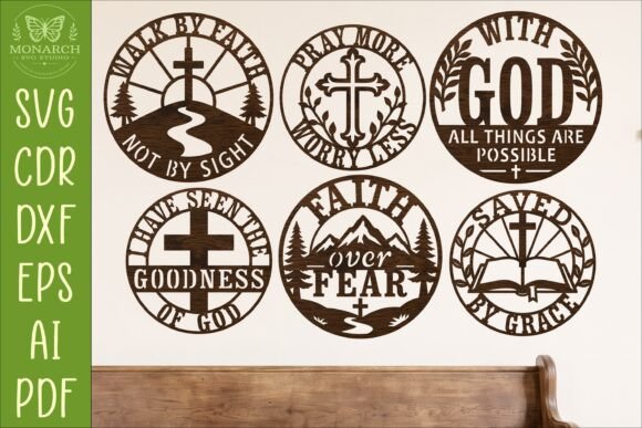 Download Christian Wall Sign SVG Bundle, Faith - Sign Collection