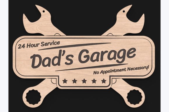 Download Laser Cut Dads Garage Sign Svg Files - Sign Collection
