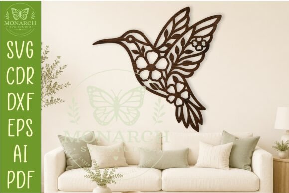 Download Floral Hummingbird Wall Art SVG. Modern - Wall art svg Collection