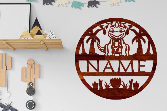 Download Nursery Dinosaur Name Sign Laser Cut Svg - Sign Collection