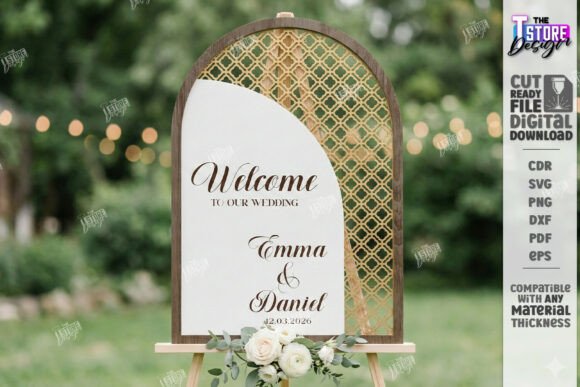 Download Wedding Welcome Sign Laser Cut | Rustic - Sign Collection
