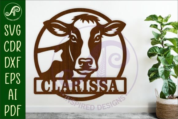 Download Cow Name Sign SVG - Holstein Cow Nursery - Sign Collection