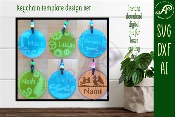 Download 6 Bag Tag Design Set 2 Keychain DIGITAL - Sign Collection