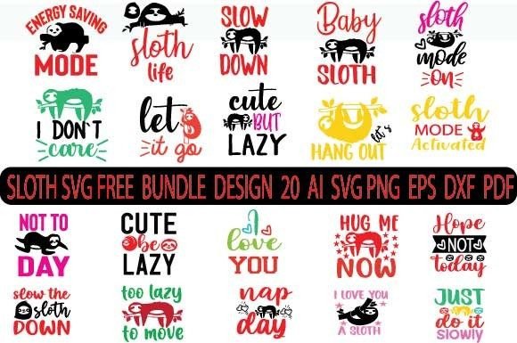 Download SLOTH SVG DESIGN FREE BUNDLE - Sign Collection
