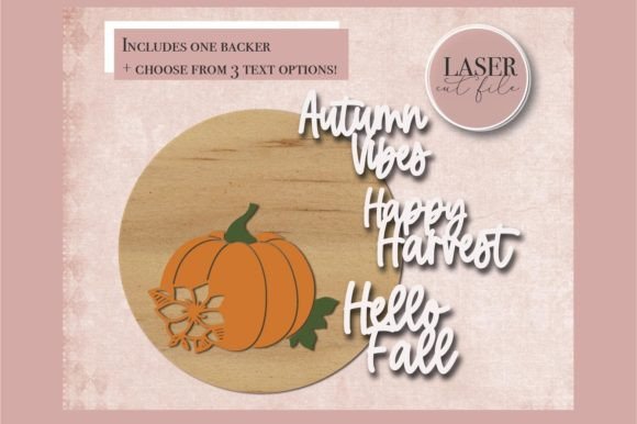 Download Fall Floral Pumpkin Sign Laser SVG File - Sign Collection
