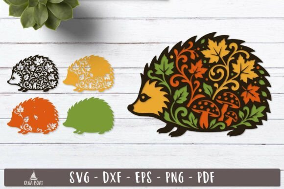 Download 3d Hedgehog Autumn Layered SVG Design - Sign Collection