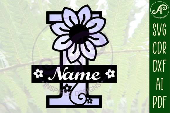 Download Letter I Flower Layer Monogram SVG File - Svg file Collection