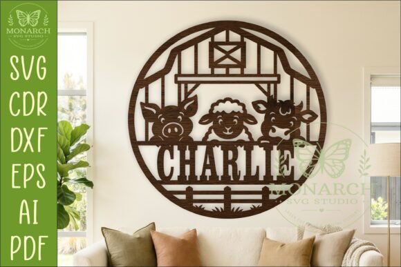 Download Cute Farm Animals Name Sign SVG Wall Art - Sign Collection