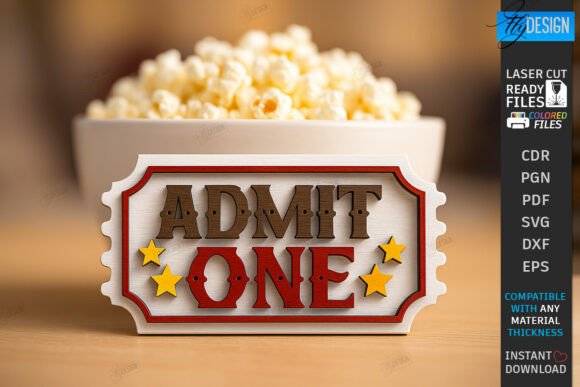 Download Home Cinema Sign Laser Cut | Tiered Tray - Sign Collection
