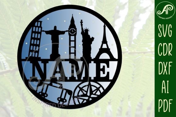 Download Travel Name Sign SVG Cut File - Sign Collection