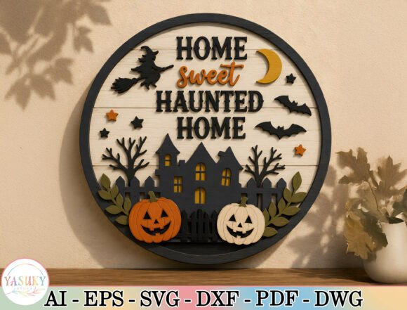Download Halloween Round Door Sign SVG - Sign Collection
