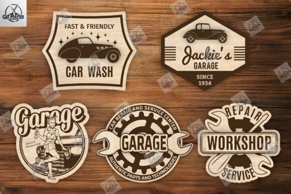 Download Garage Sign Laser Cut SVG Bundle - Sign Collection