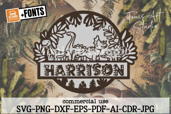 Download Dinosaur Name Sign Svg Nursery Laser Cut - Sign Collection