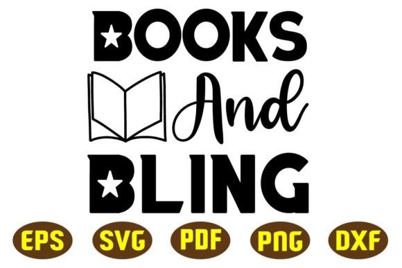 Download Books and Bling Svg Designs - Sign Collection
