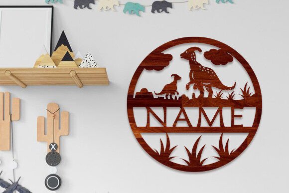 Download Nursery Dinosaur Name Sign Laser Cut Svg - Sign Collection