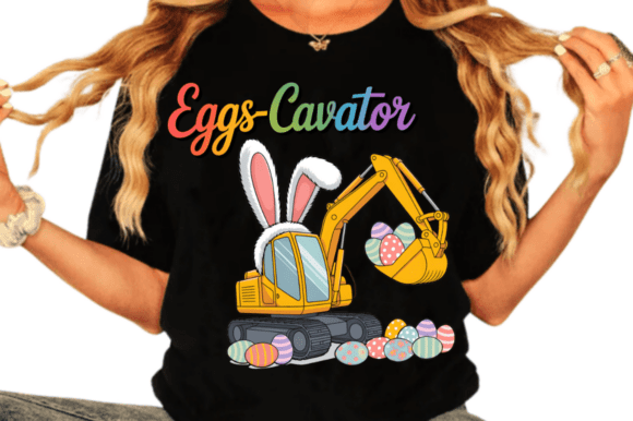 Download Eggs-Cavator Easter Excavator PNG Design - Sign Collection