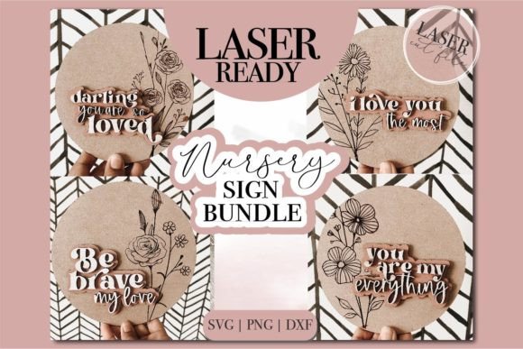 Download Nursery Sign Laser SVG Bundle - Sign Collection
