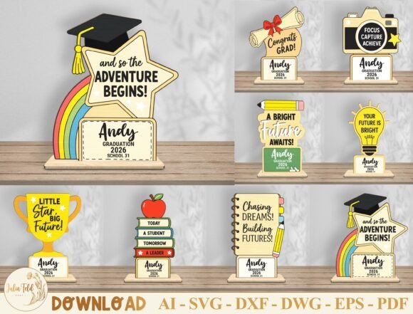 Download Graduation Desk Sign SVG Bundle - Sign Collection
