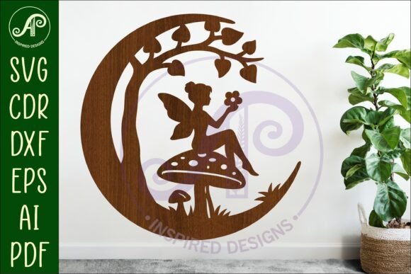 Download Crescent Moon Fairy Wall Sign - Sign Collection