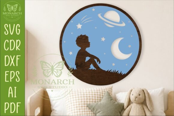 Download Celestial Dreamer Boy Space Wall Sign - Sign Collection