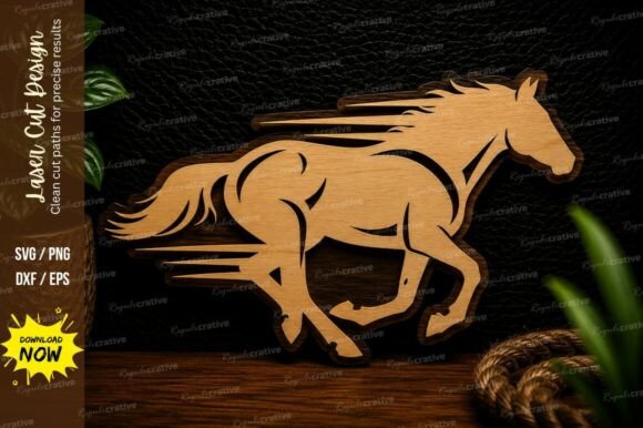 Download Running Wild Horse Laser Cut Svg Design - Sign Collection