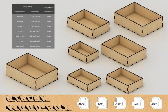 Download Box Laser Cut Templates Vector Files 049 - Cut templates Collection