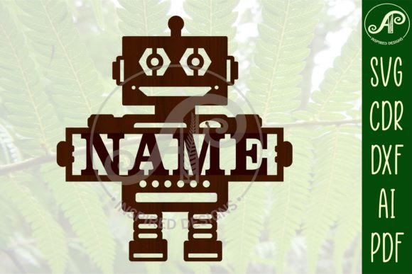 Download Robot Name Sign SVG Cut File - Sign Collection