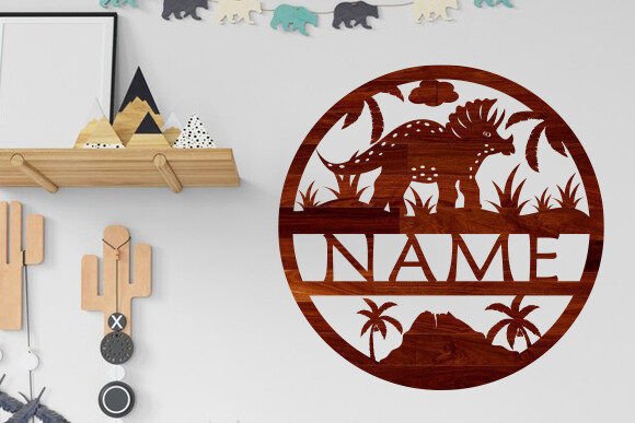 Download Nursery Dinosaur Name Sign Laser Cut Svg - Sign Collection