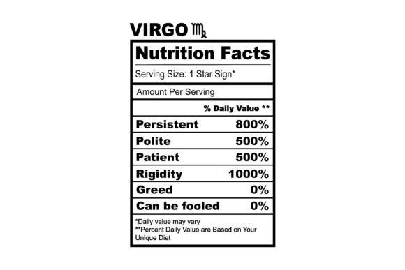 Download Virgo Zodiac Nutrition Facts SVG Sign - Sign Collection