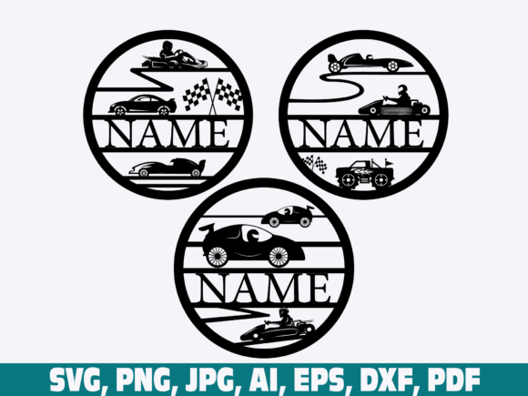 Download Race Car Name Sign Svg Png Dxf, Race Doo - Sign Collection