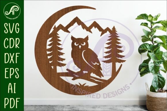 Download Crescent Moon Wolf Animal Wall Sign - Sign Collection