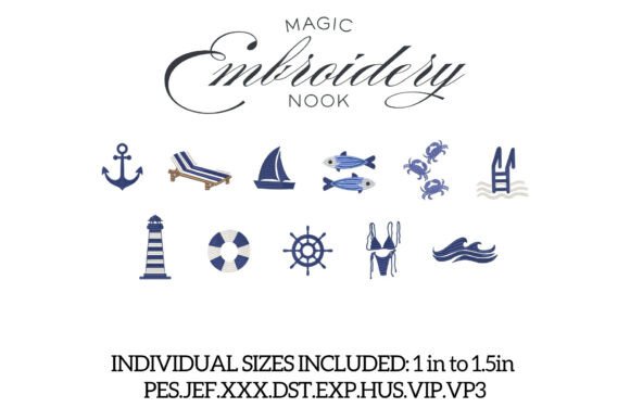 Download Mini Blue Coastal Bundle X 11 Designs - Sign Collection