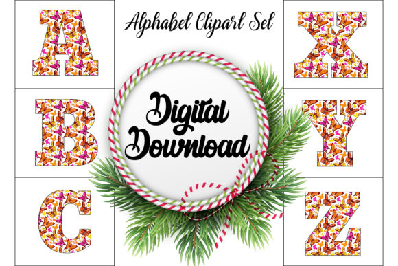 Download Butterfly Alphabet Clipart Design Set - Sign Collection