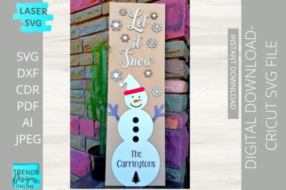 Download Snowman Christmas Porch Sign Laser Svg - Sign Collection