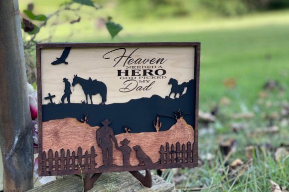 Download Dad Memorial Frame Glowforge SVG File - Svg file Collection