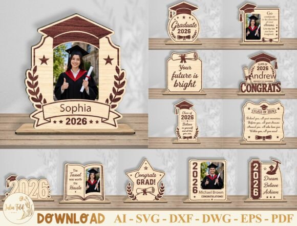 Download Lass of 2026 Graduation Sign SVG Bundle - Sign Collection