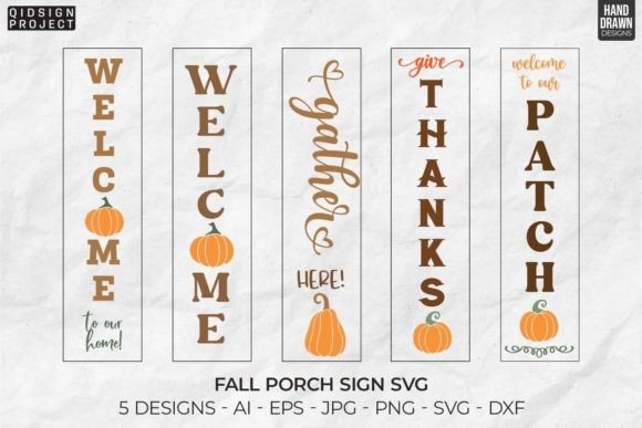 Download 5 Fall Porch Sign Svg, Fall Welcome Sign - Sign Collection