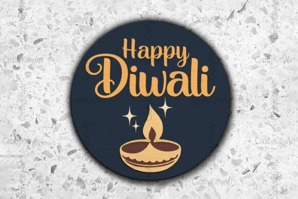 Download Happy Diwali SVG Sign, 3D Door Hanger - Sign Collection